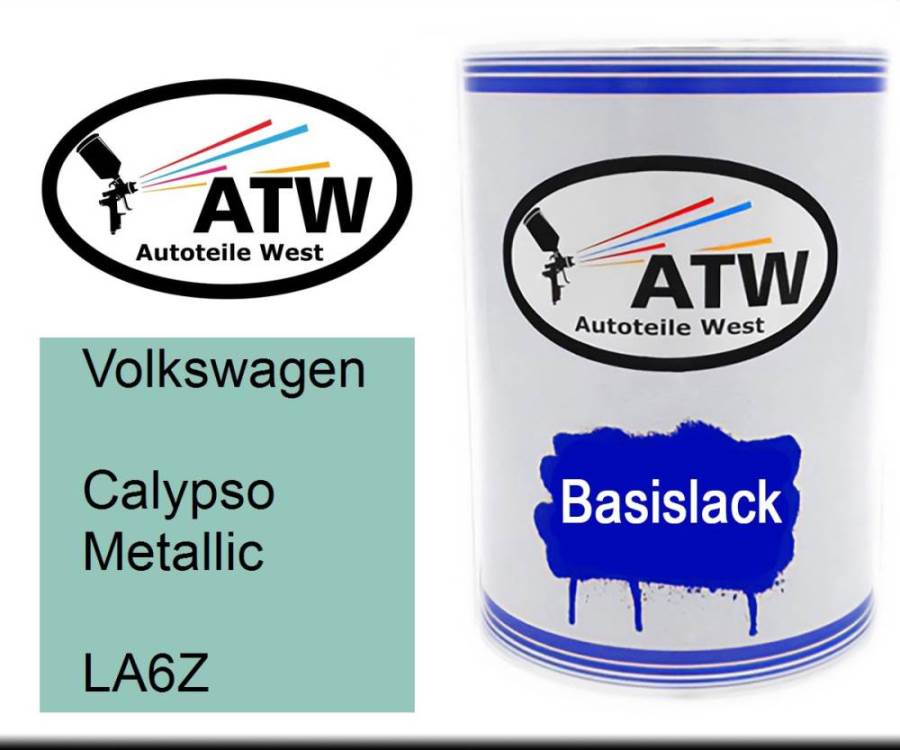 Volkswagen, Calypso Metallic, LA6Z: 500ml Lackdose, von ATW Autoteile West.